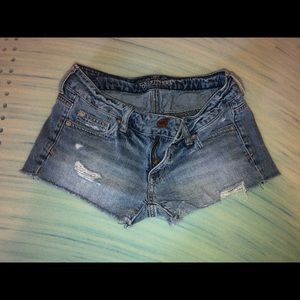 Low rise, American eagle shorts, size 0